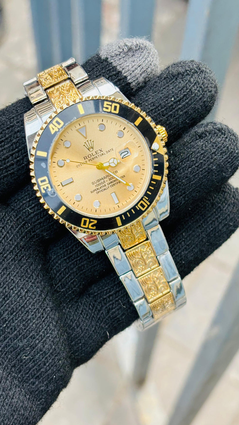 One of The Most Talked About New Watch Ro-l-ex In Gold Dial For Men's
