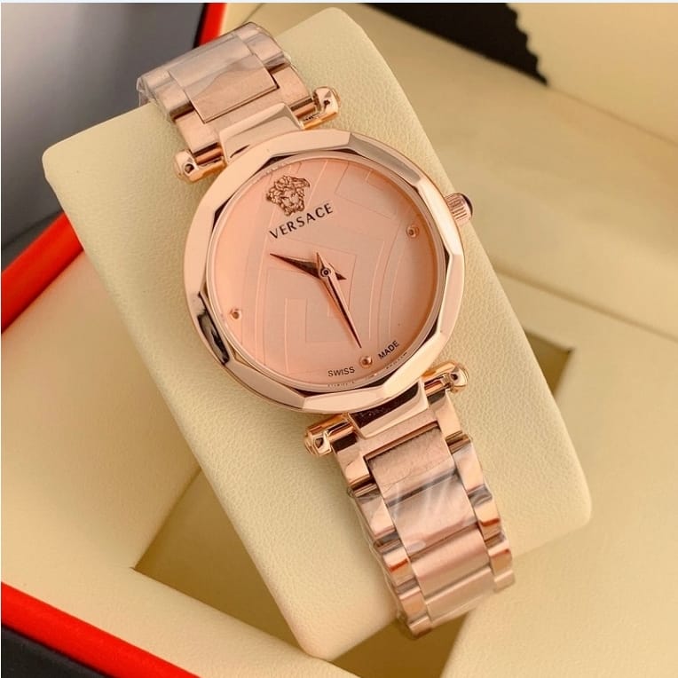 Versace Rose gold Dial Metal Belt For Women's Watch