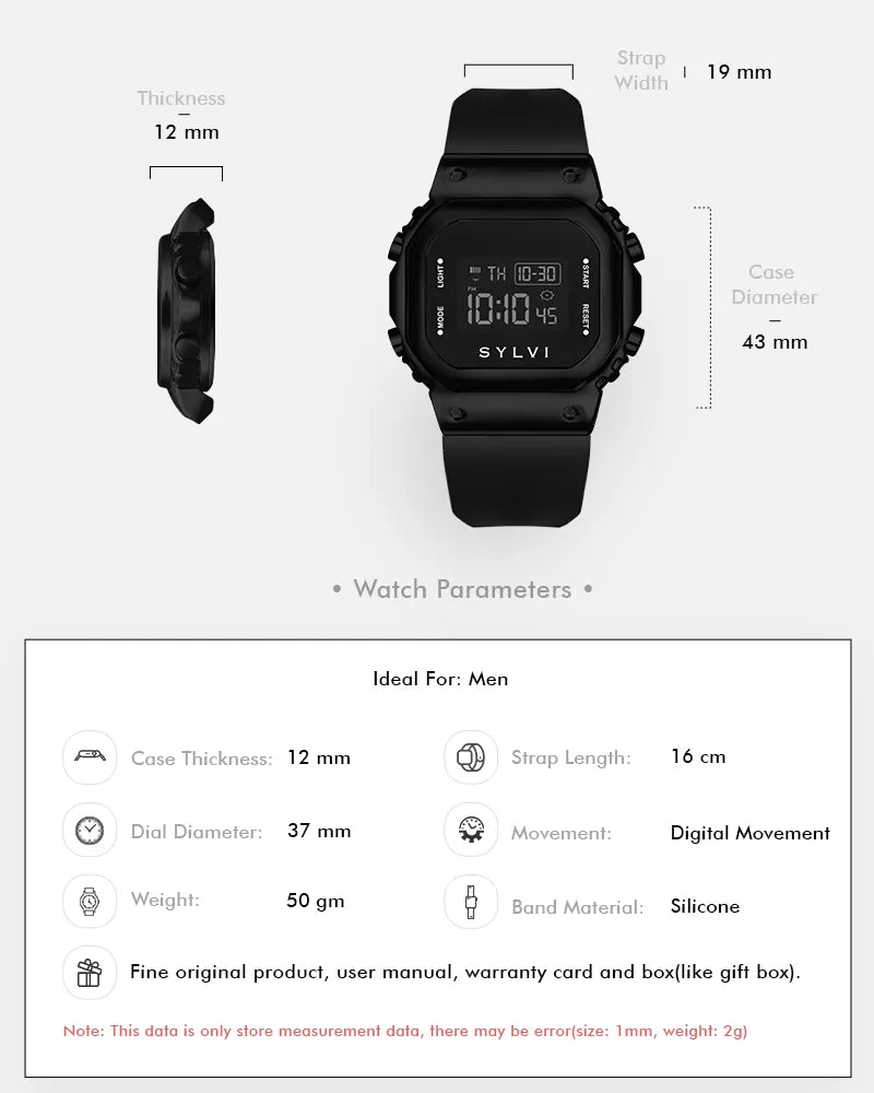Bolt Black Sylvi Analog Digital Time Synchronize Sports Men's Watch