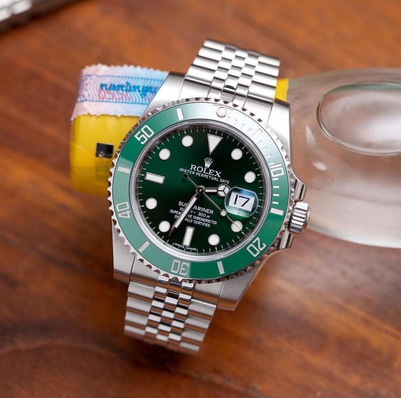Ro-l-ex Submarine Automatic Green Dial Men's Watch