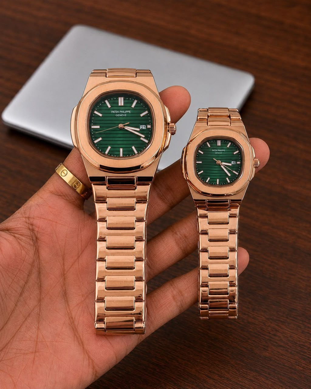 Patek Philippe Nautilus luxury Rose gold couple's watch