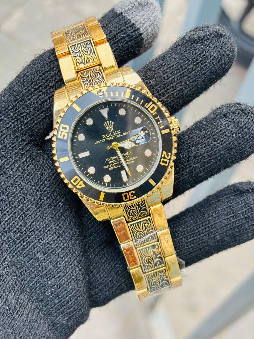 One of The Most Black Dial Ro lex Handmade Watch For Men's