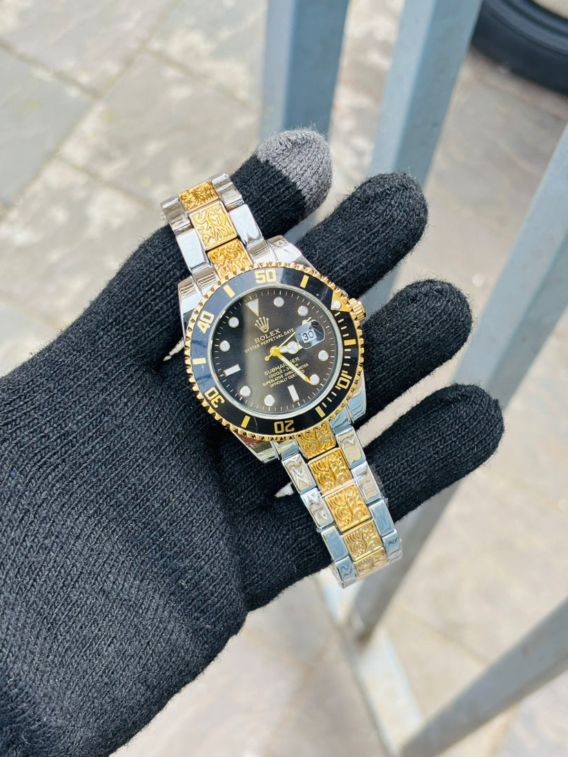 Ro-l-ex One of The Most Black Dial Handmade Men's Watch