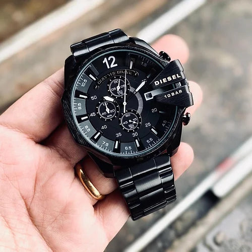 Diesel Mega Chief Analog Black Over sized dial Men's Watch - DZ4283