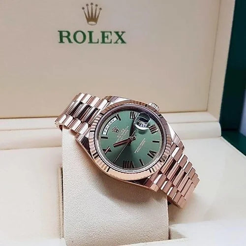 Ro-l-ex Day-Date Oyster Green Dial Men's Watch