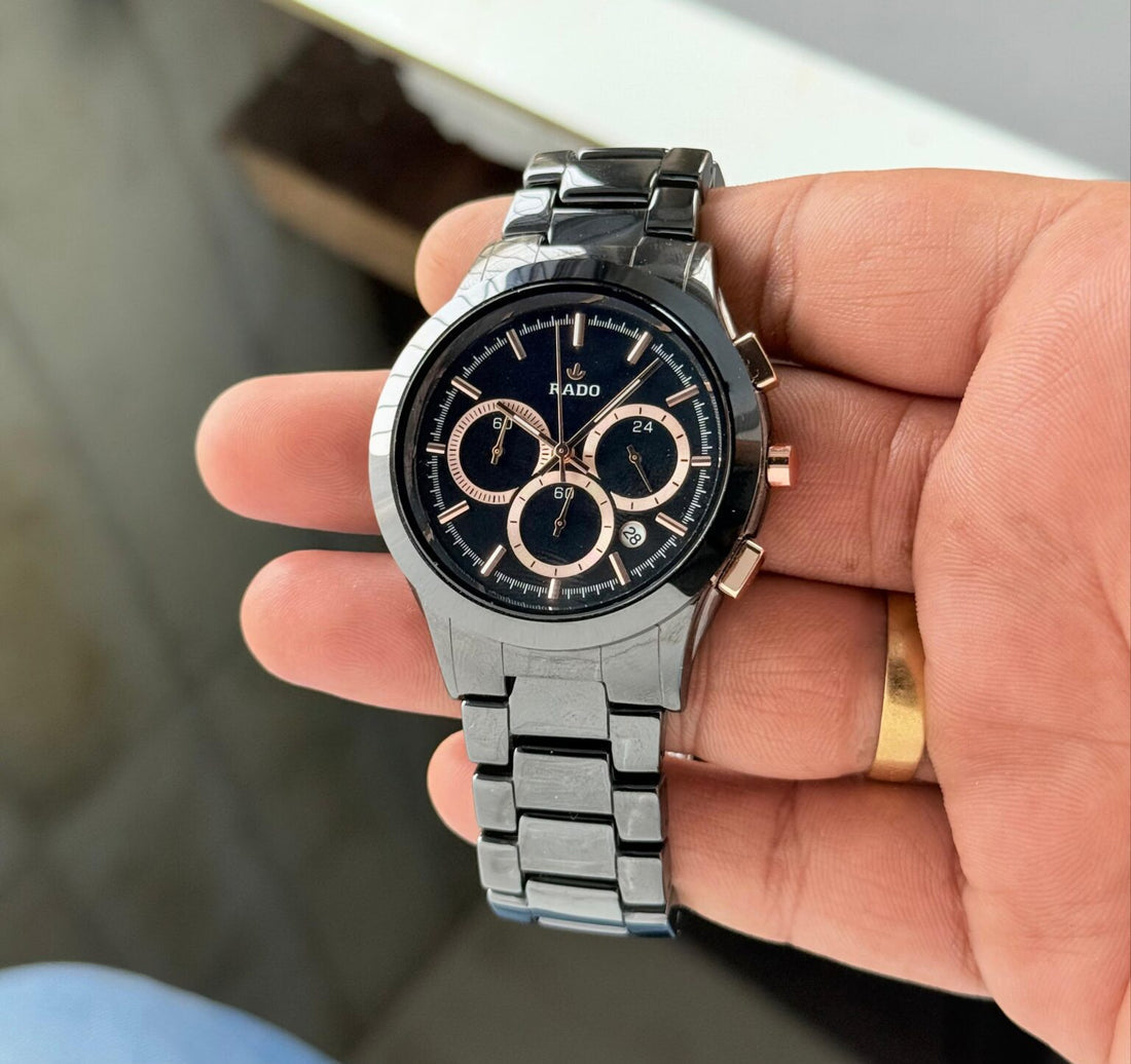 Rado HyperChrome Automatic Black Dial Chronograph Men's Watch