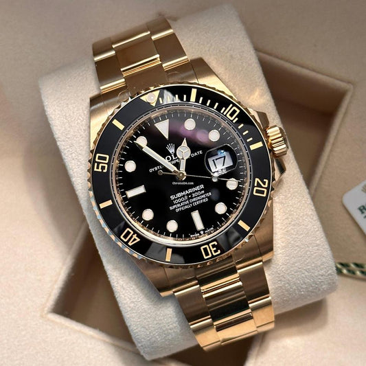 Rolex Submariner Quartz Black Dial Men's Watch