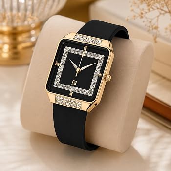 Piaget Emperador Premium Stone-Studded Square Dial Men's Watch
