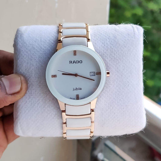RADO Jublie Ceramic Luxury Centrix white Gold Best Looking Men's Watch