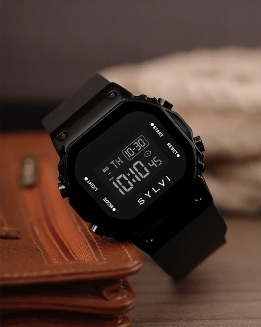 Bolt Black Sylvi Analog Digital Time Synchronize Sports Men's Watch