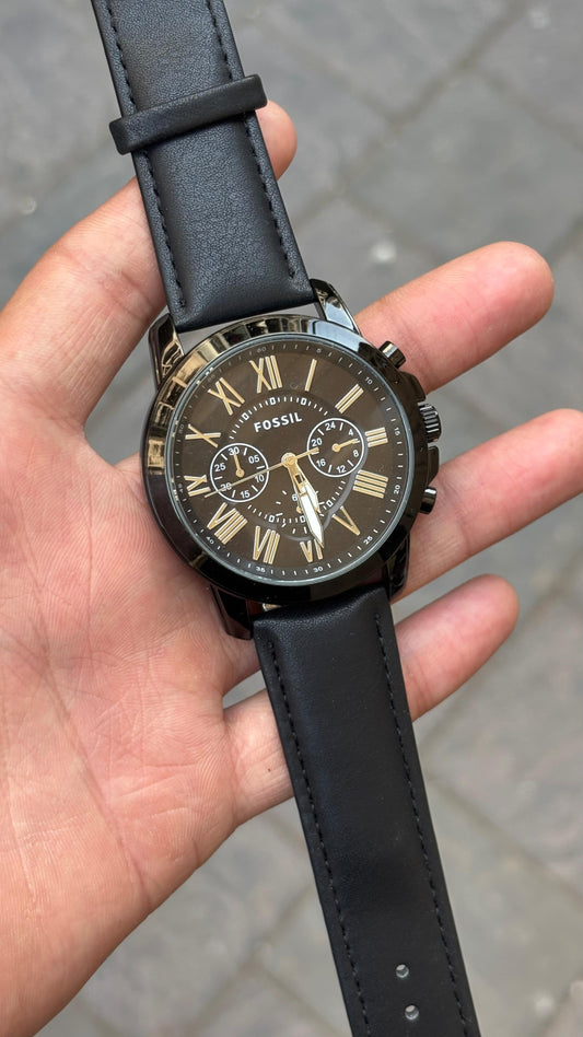 Fossil Black Dial All Chronograph Working Men's Watch