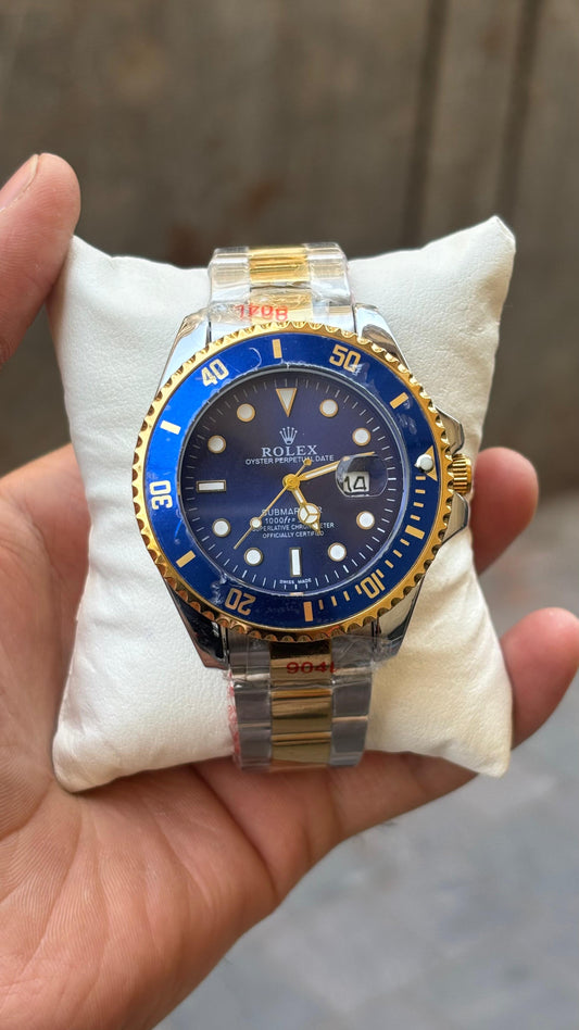 Rolex Submariner Analog Blue Dial Round Men's Watch