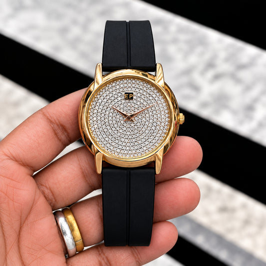 EP Elegant Prosper Pave Diamond Dial Watch