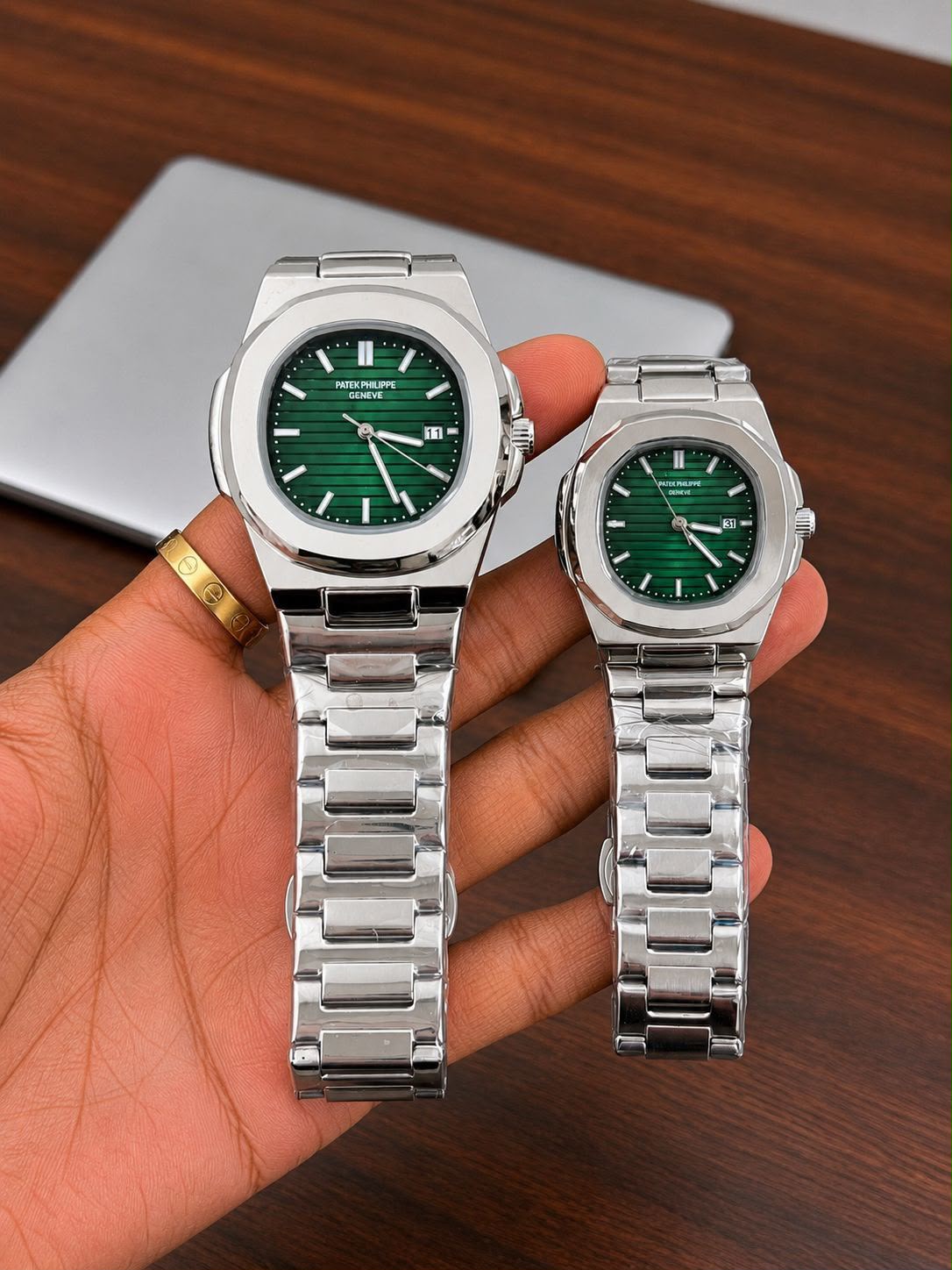 Patek Philippe Nautilus luxury Silver couple's watch