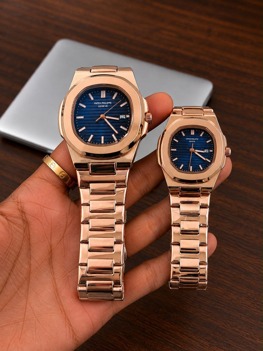 Patek Philippe Nautilus luxury Rose gold couple's watch