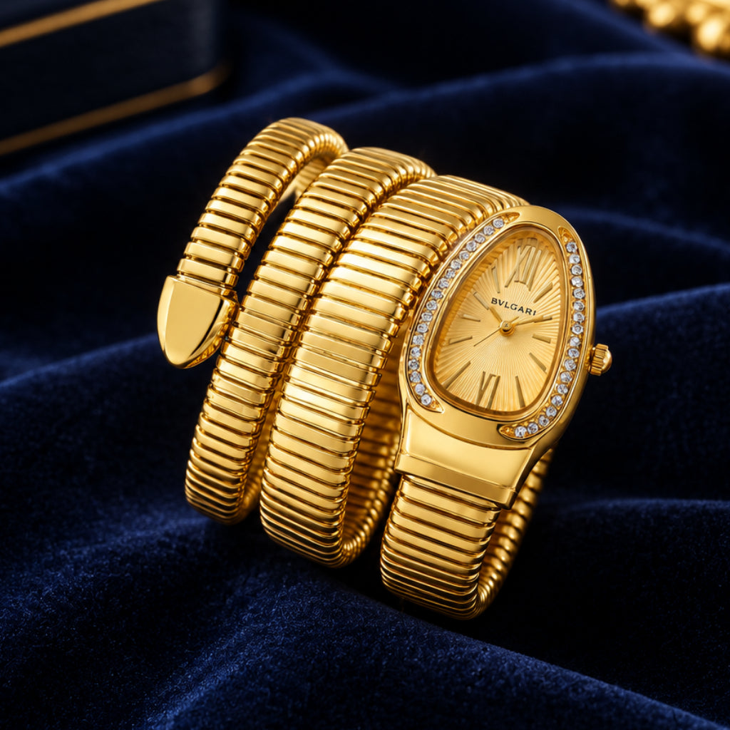 Bvlgari Serpenti Tubogas luxury Full Gold watch