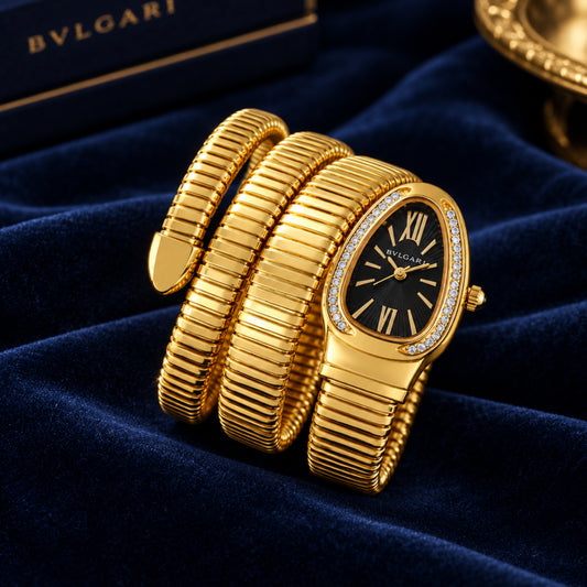 Bvlgari Serpenti Tubogas luxury Full Gold watch