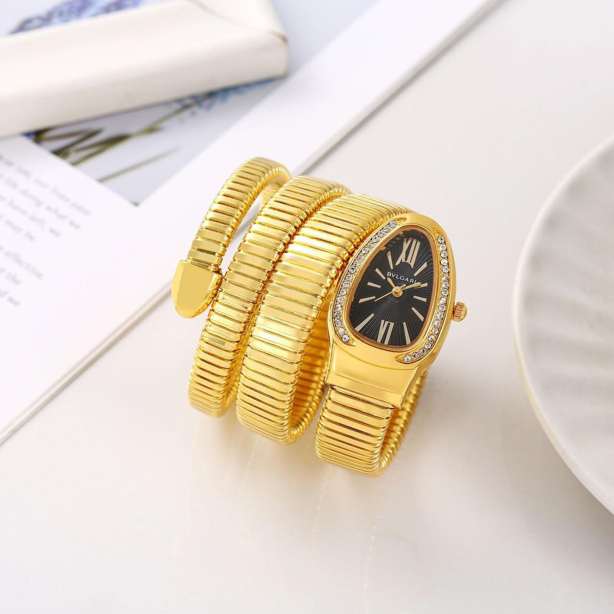 Bvlgari Serpenti Tubogas luxury Full Gold watch