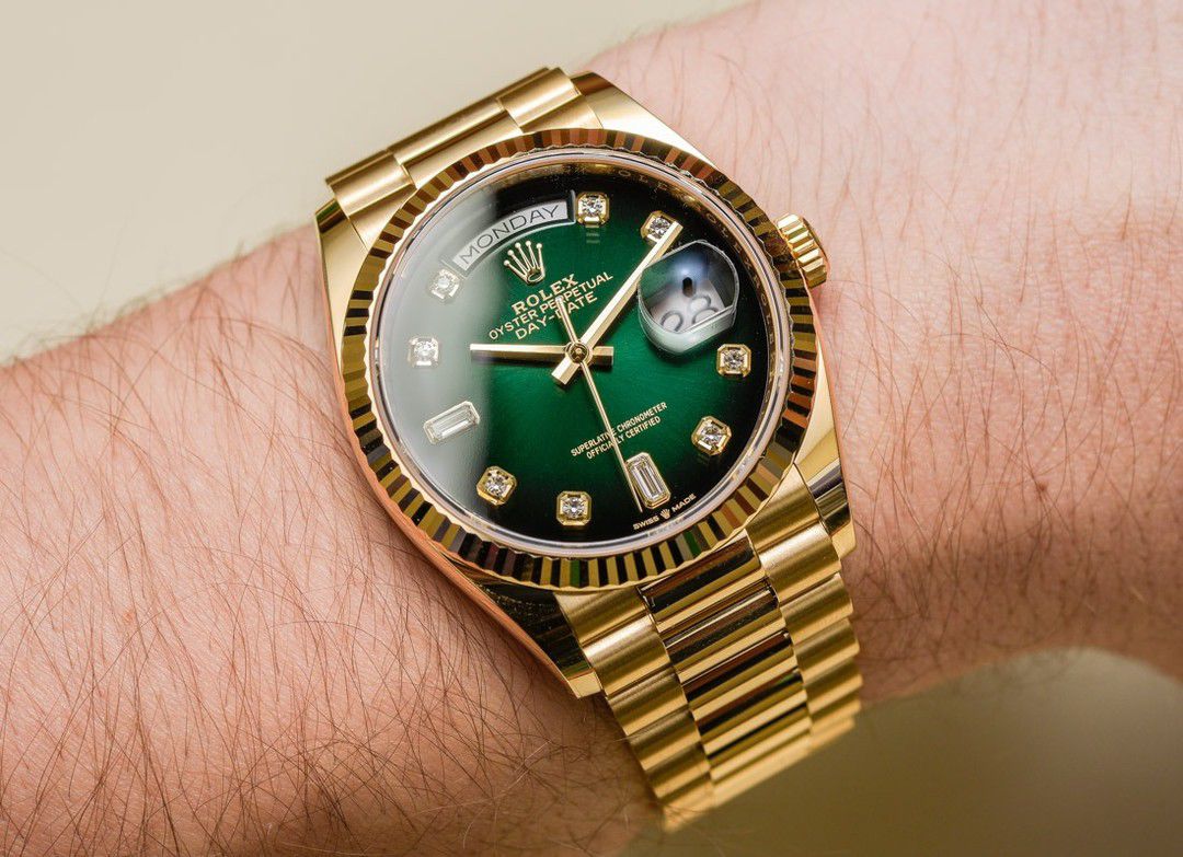 Rolex Day-Date  Automatic Green Dial Men's Watch
