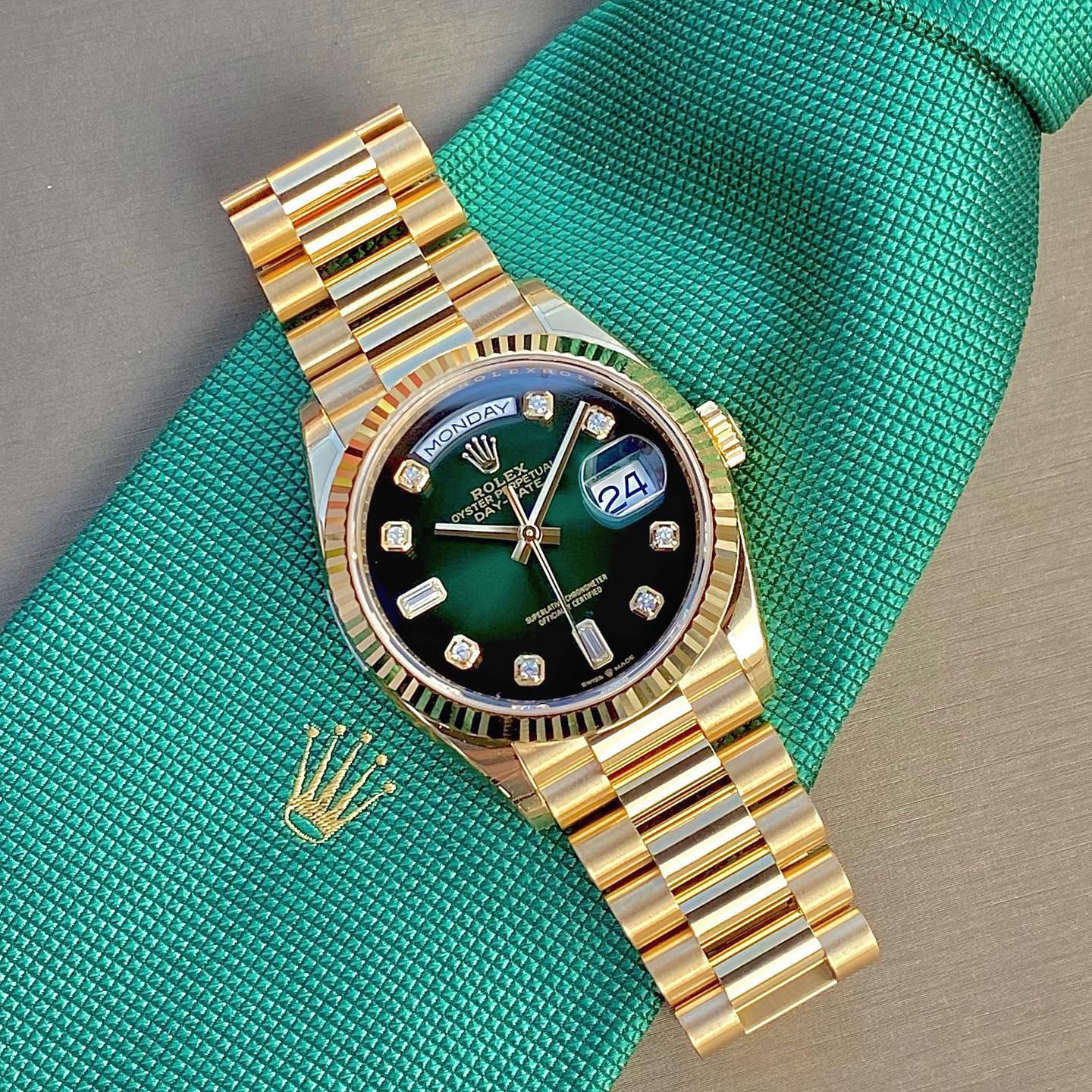 Rolex Day-Date  Automatic Green Dial Men's Watch