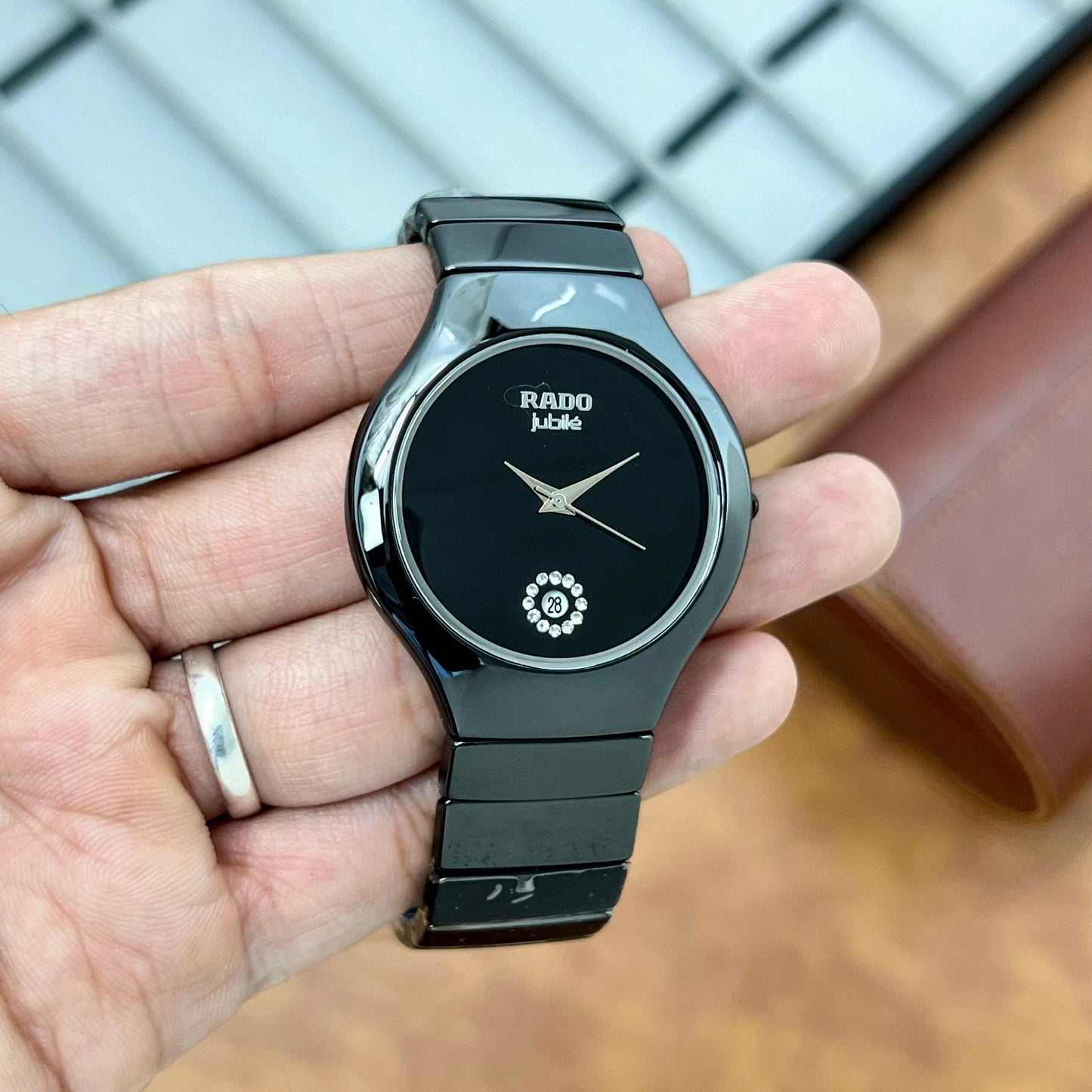 Rado Jublie Black Round Dial Ceramic For Men's Watch