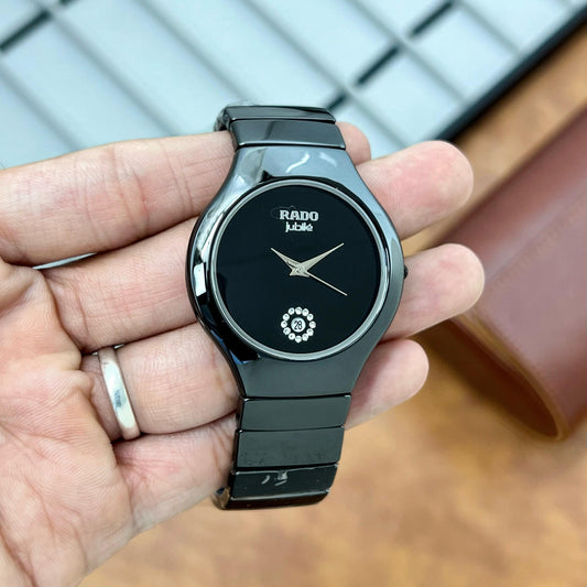 Rado Jublie Black Round Dial Ceramic For Men's Watch