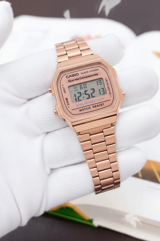 Casio Rose Gold Dial Metal Belt Unisex Watch