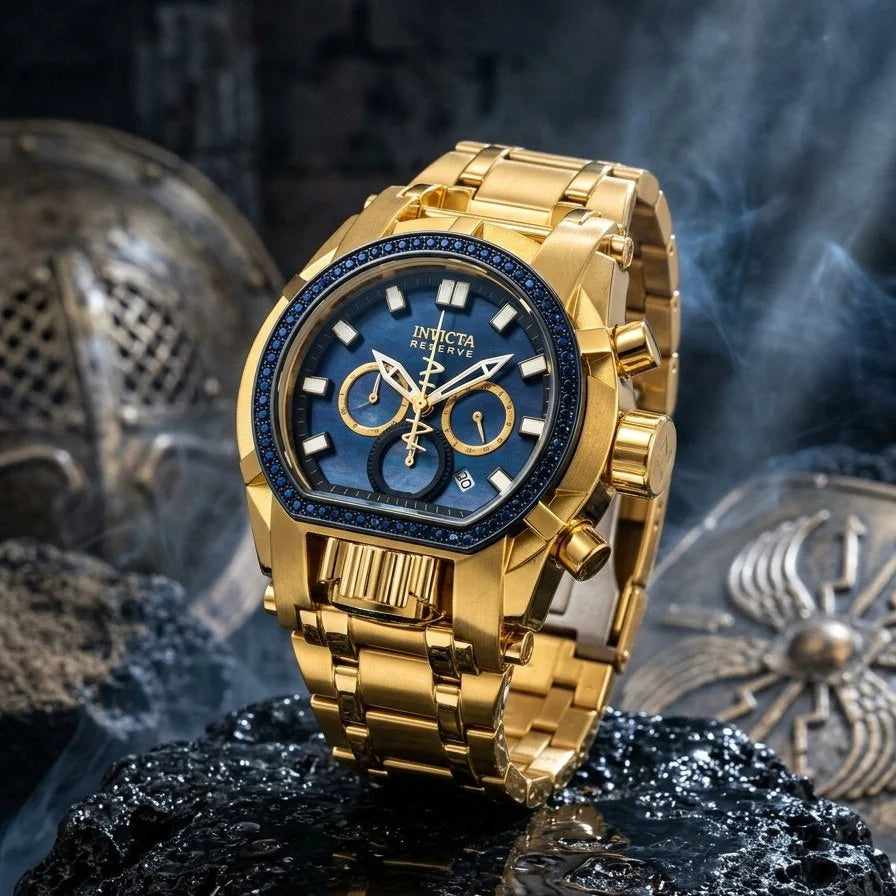 Invicta Reserve Gladiator Blue Diamond Mens Watch
