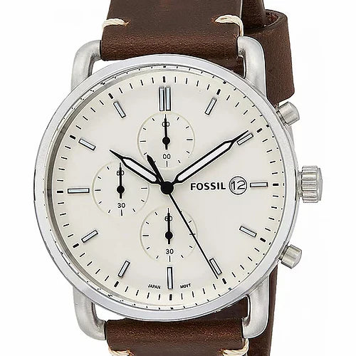 Fossil White Dial Chronograph Men Watch