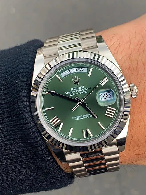 Rolex Day-Date oyster Green Dial For Men's Watch