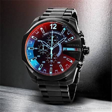 Diesel Black Analog Shining Glass Chronograph Men's Watch