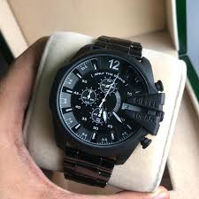 Diesel Mega Chief Analog Black Over sized dial Men's Watch - DZ4283