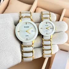 Rado Premium Jubile Style Couple Watches | Two-Tone Gold & White