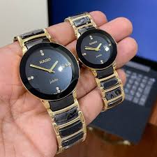 Rado Premium Jubile Style Couple Watches | Two-Tone Black & Gold