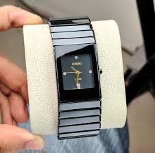 Rado Premium Jubile Square Style Couple Watches | Two-Tone Black