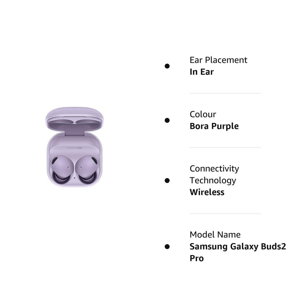 Samsung Galaxy Buds2 Pro Innovative AI Features with Noise Cancellation (Graphite)