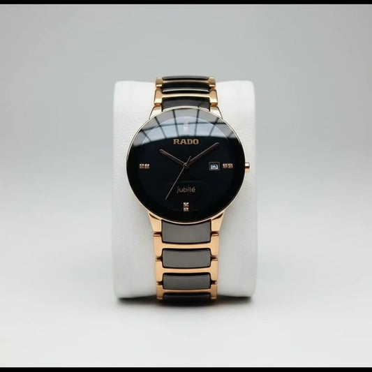 RADO Jublie Ceramic Luxury Centrix Black Gold Best Looking Men's Watch