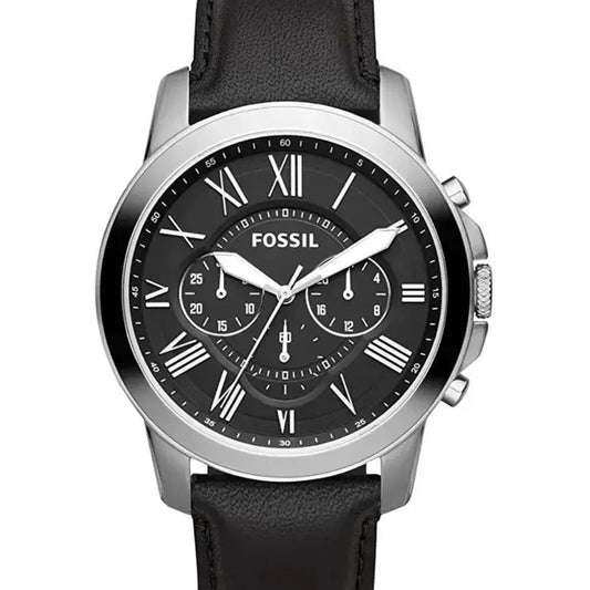 Fossil Silver Black Dial All Chronograph Working Men's Watch